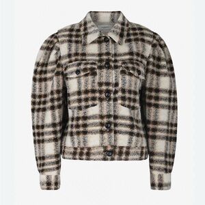 Isabel Marant Plaid Jacket in Brown and Cream